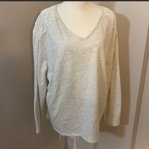 Grey and Ivory Lacey bag long sleeve by